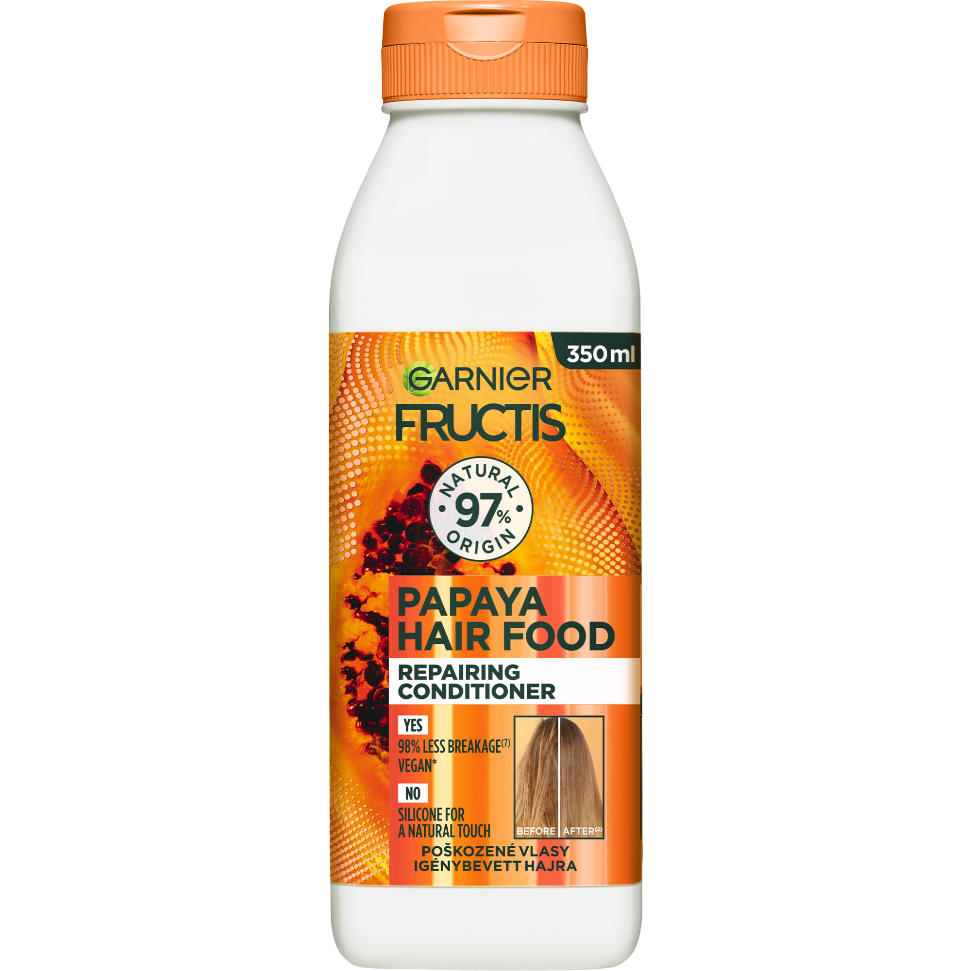 GARNIER Fructis Hair Food Papaya balzám na poškozené vlasy 350 ml