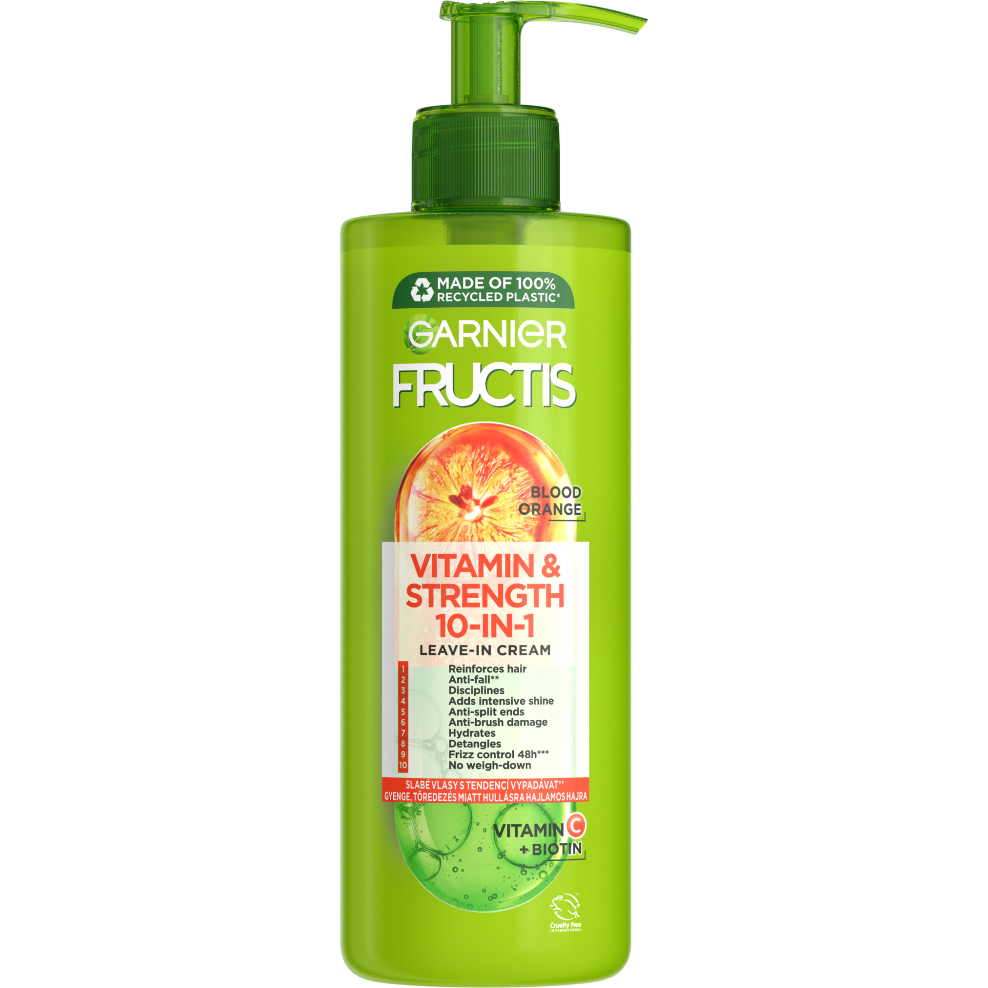 GARNIER Fructis Vitamin & Strength Posilující bezoplachová péče 10v1, 400 ml