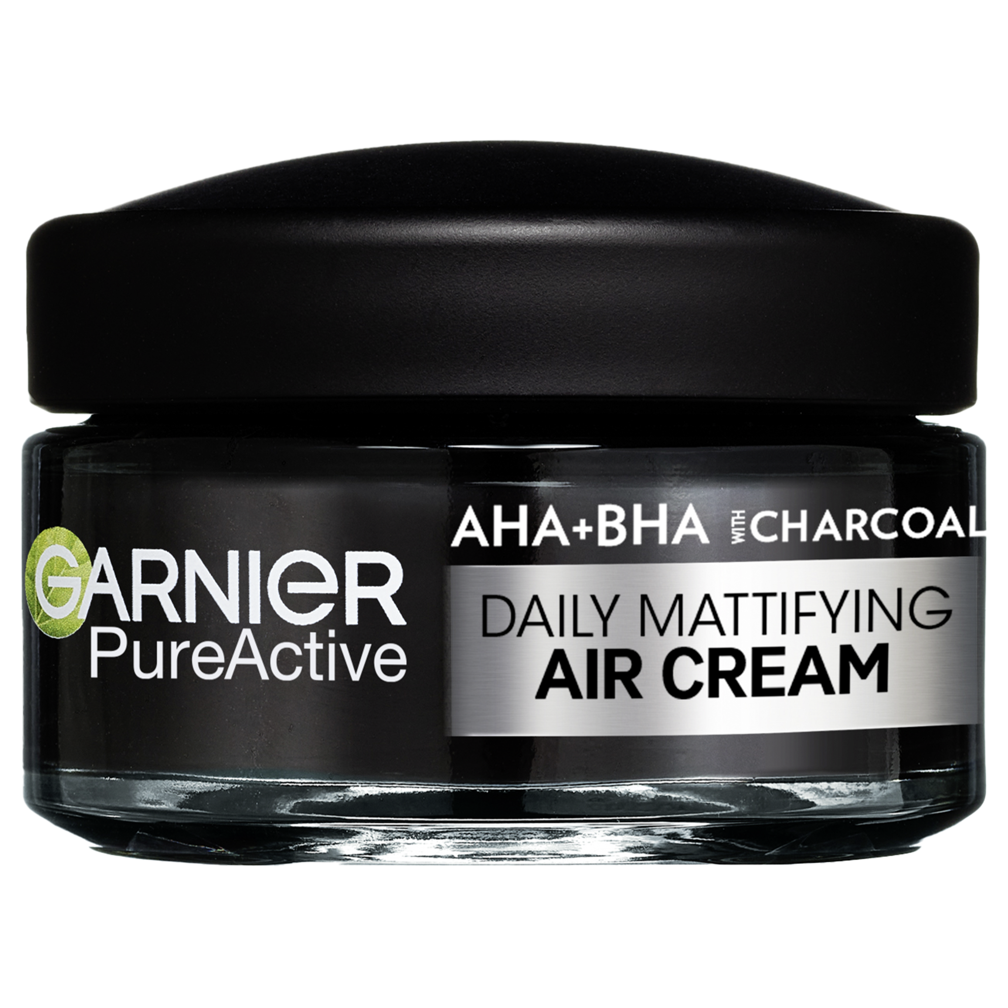 GARNIER Pure Active AHA + BHA lehký denní zmatňující krém 3v1 s aktivním uhlím, 50 ml