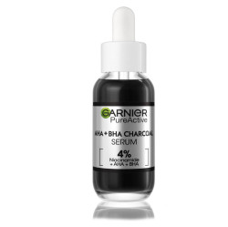 GARNIER Pure Active pleťové sérum AHA + BHA Charcoal Serum 30 ml