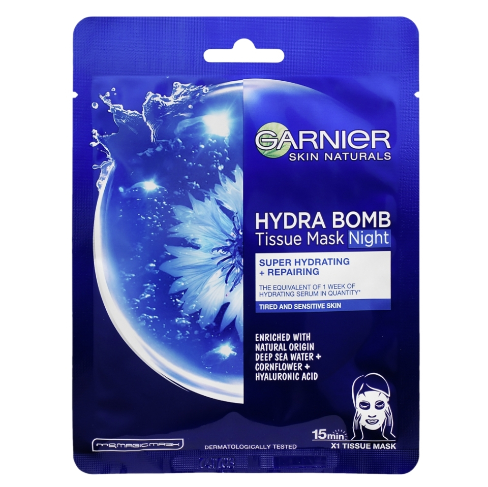 GARNIER Skin Naturals Hydra Bomb Textilní maska noční 28 g