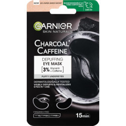GARNIER Skin Naturals oční maska s aktivním uhlím pro osvěžení očního okolí, 5 g