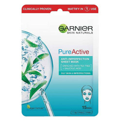 GARNIER Skin Naturals Pure Active Textilní maska Tea Tree 28 g