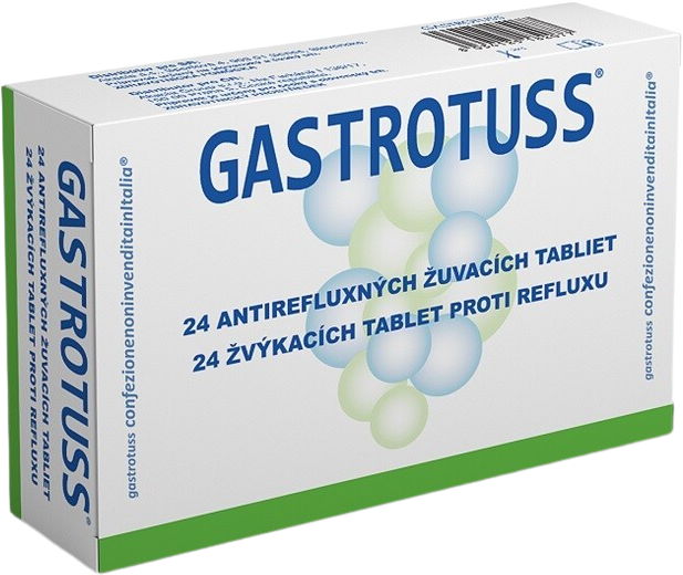 GASTROTUSS žvýkací tablety proti refluxu 24 tablet