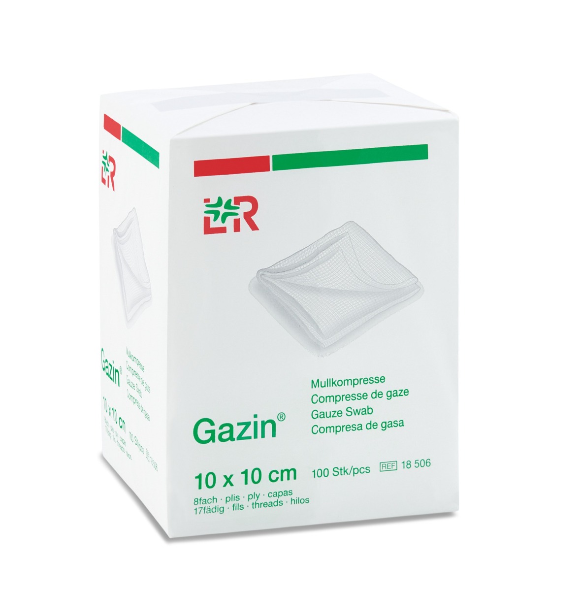Gazin Gázová komprese hydrofilní nesterilní 10 x 10 cm 100 ks
