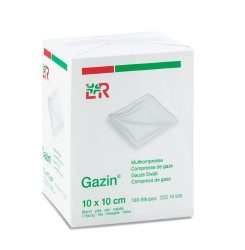 Gazin Gázová komprese hydrofilní nesterilní 10 x 10 cm 100 ks
