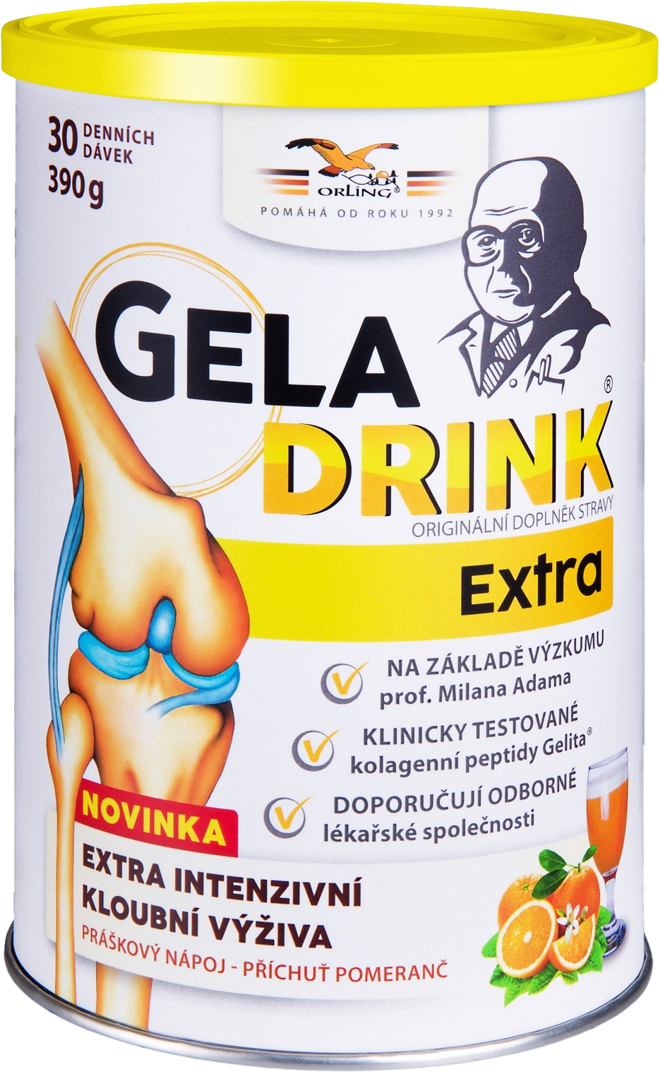 GELADRINK Extra práškový nápoj příchuť pomeranč 390 g