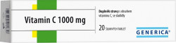 GENERICA Vitamin C 1000 mg 20 šumivých tablet