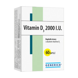 GENERICA Vitamin D3 2000 I.U. 60 kapslí