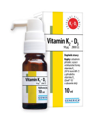 Generica Vitamin K2 90 mcg + D3 2000 I.U. kapky 10 ml