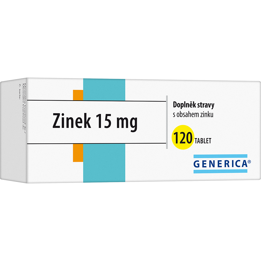 GENERICA Zinek 15 mg 120 tablet