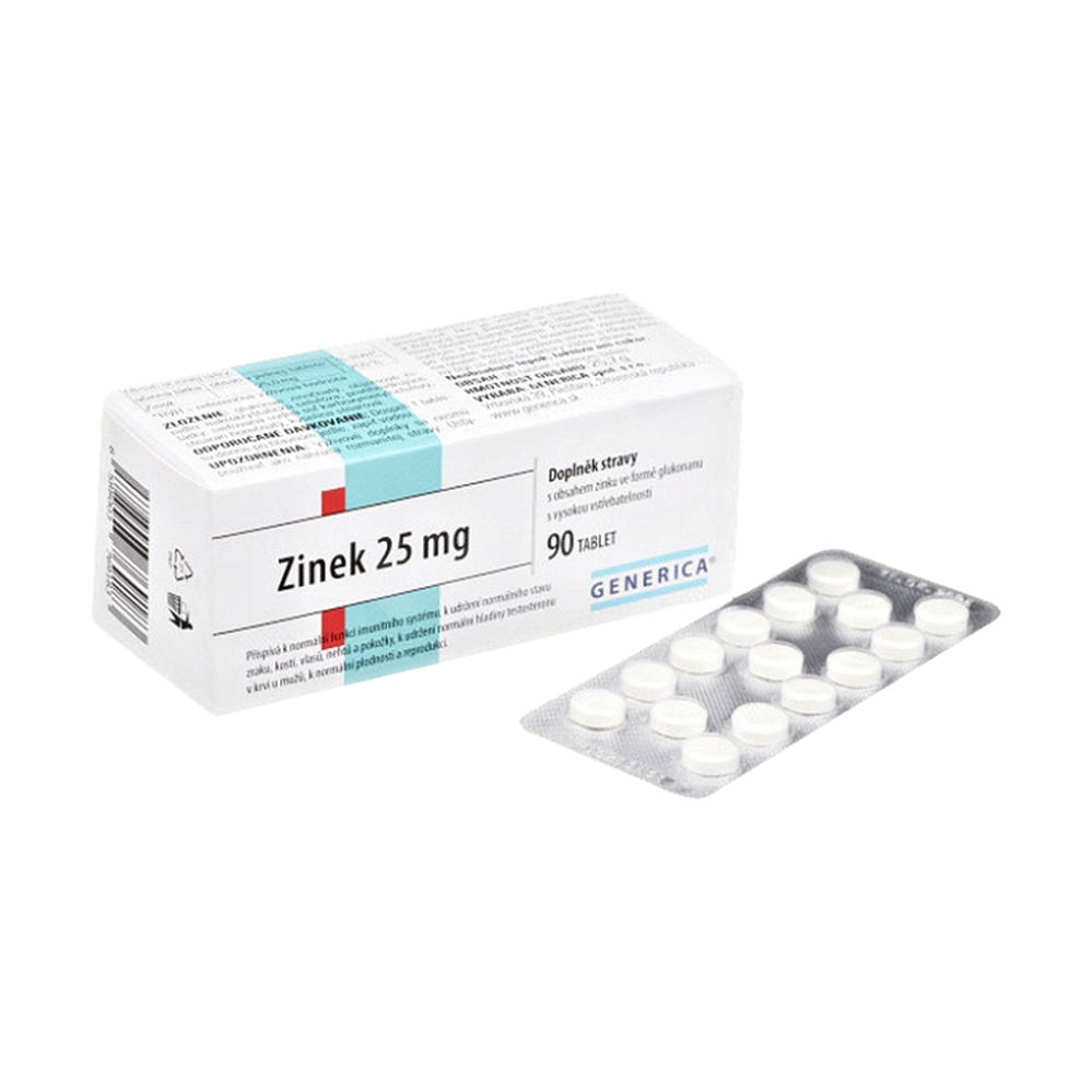 GENERICA Zinek 25 mg 90 tablet