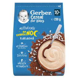 GERBER Cereal mléčná kaše kakaová na dobrou noc 10m+ 230 g