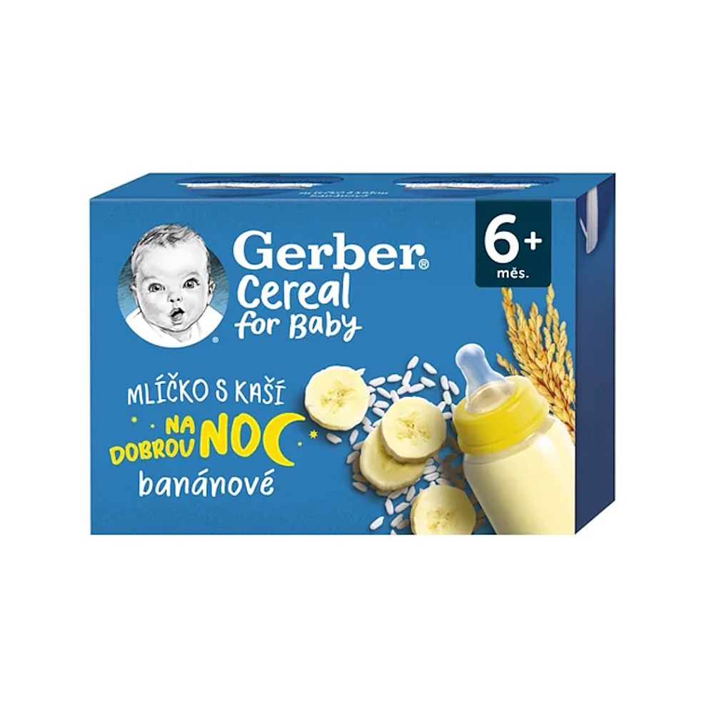 GERBER Cereal mlíčko s kaší banánové 2 x 200 ml