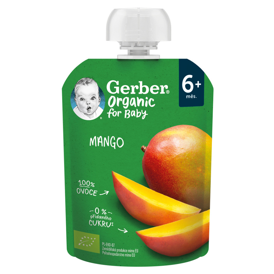 GERBER Kapsička mango 100% BIO 90 g 6m+