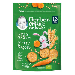 GERBER Krekry s mrkví 12m+ BIO 100 g