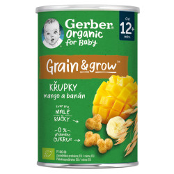 GERBER Křupky s mangem a banánem BIO 35 g 12m+