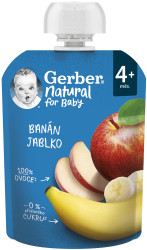 GERBER Natural kapsička banán a jablko 90 g