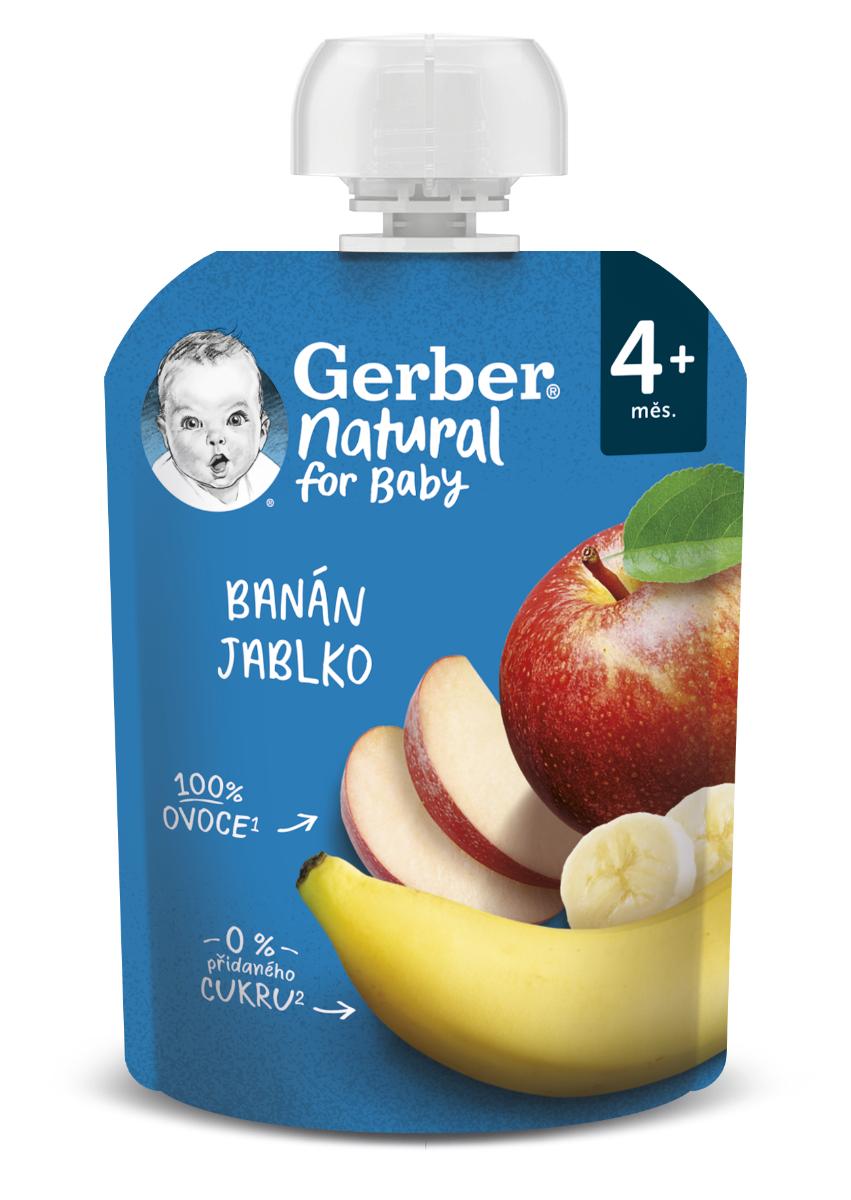 Gerber Natural Kapsička Banán/jablko 90 g