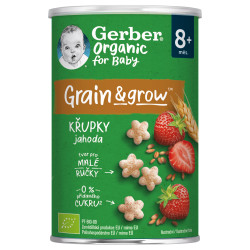 Gerber Organic Pšeničné křupky jahoda BIO 8m+ 35 g