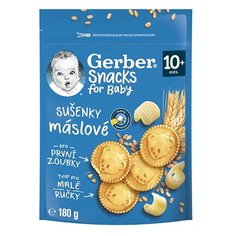 GERBER Snacks máslové sušenky 10m+ 180 g