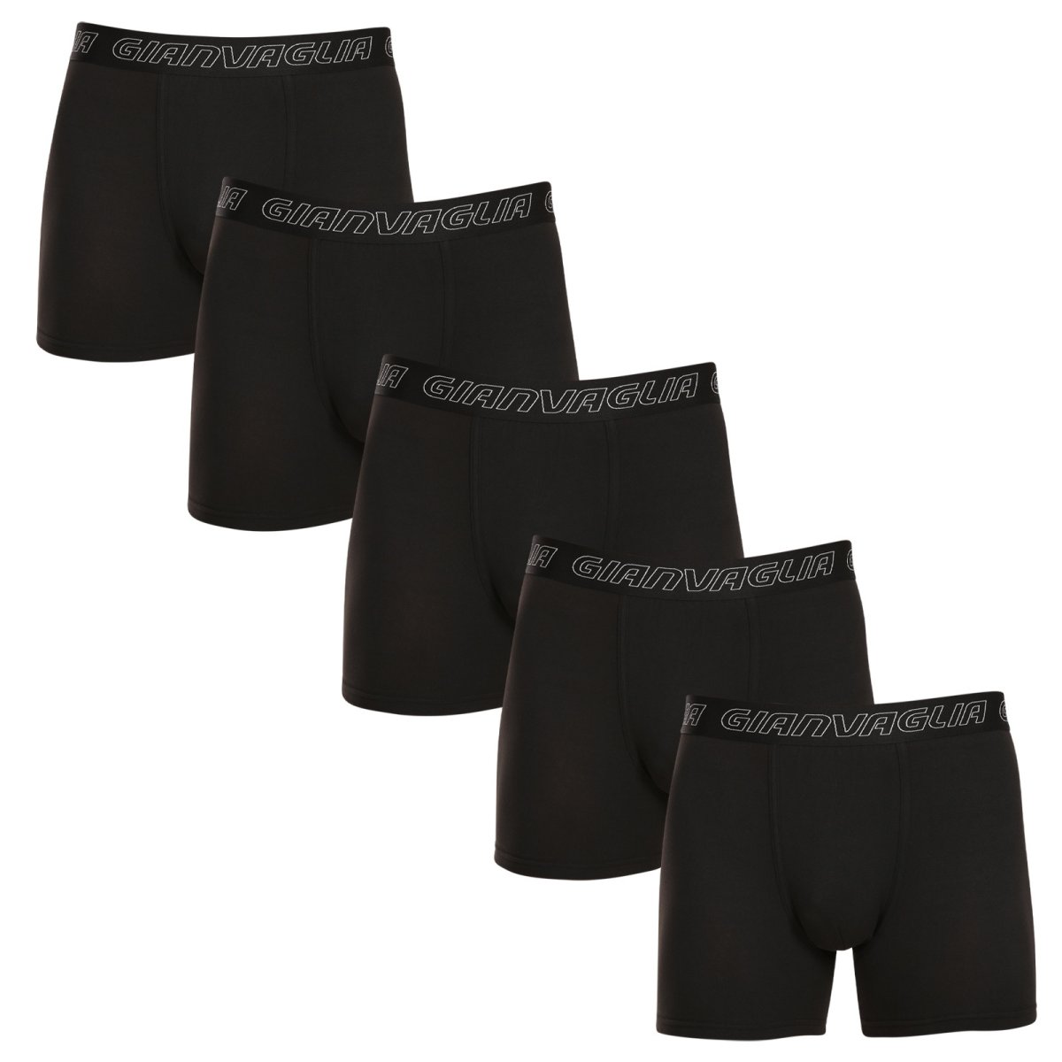 Gianvaglia 5PACK pánské boxerky černé (GVG-5015) XXL