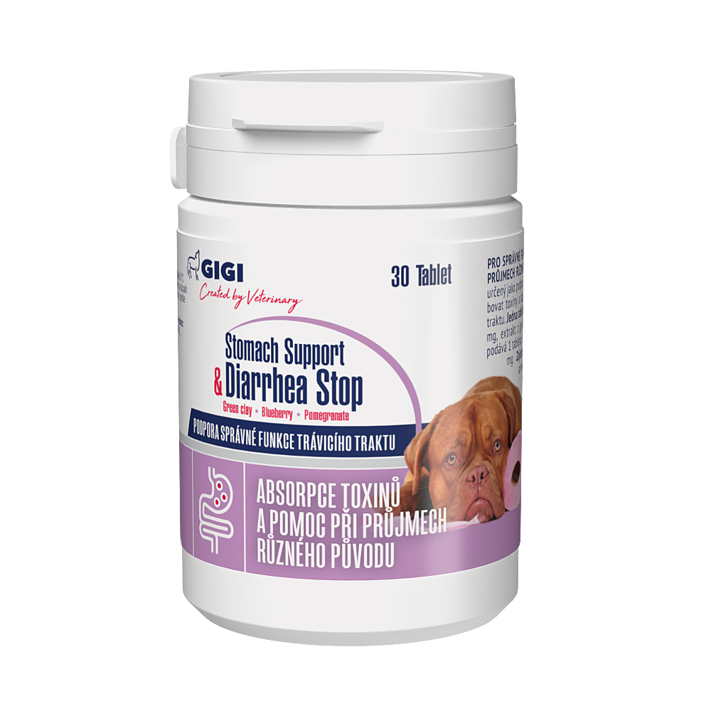 GIGI Stomach support & diarrhea stop pro velké psy 30 tablet