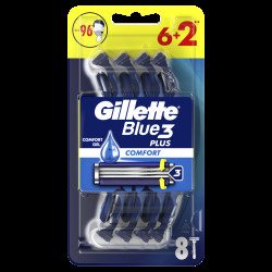 GILLETTE Blue3 Jednorázový holící strojek 6 + 2 kusy