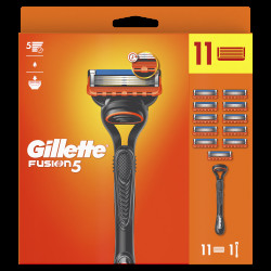 GILLETTE Fusion5 Holící strojek + Náhradní hlavice 11 kusů