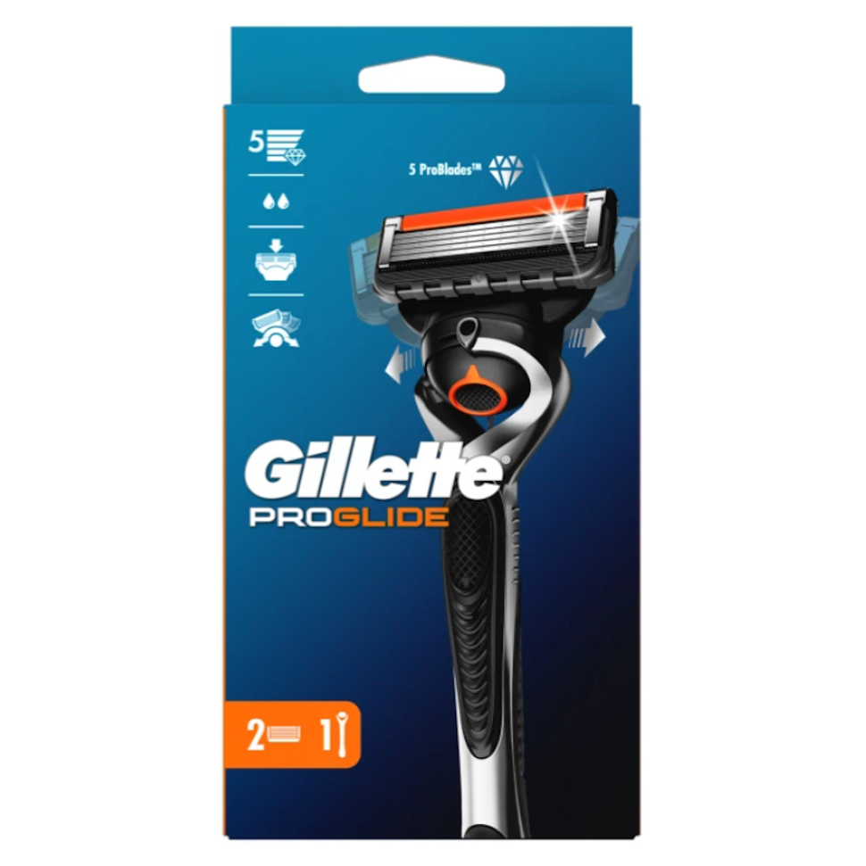 GILLETTE Fusion5 ProGlide Holicí Strojek Pro Muže +  2 Holicí Hlavice