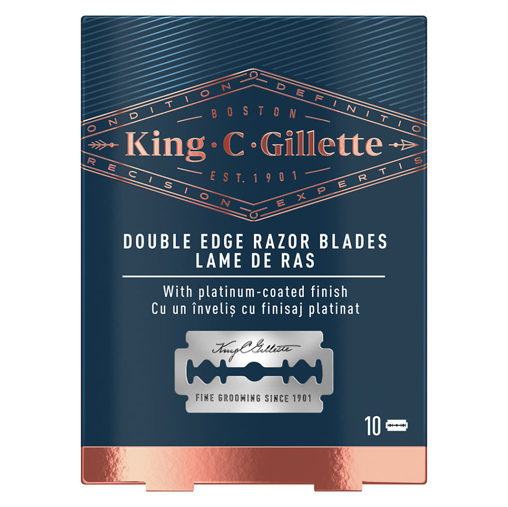 GILLETTE King Double Edge Náhradní žiletky 10 ks