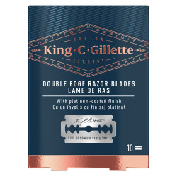 GILLETTE King Double Edge Náhradní žiletky 10 ks