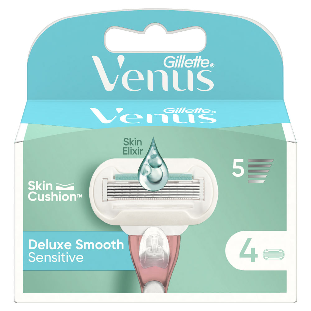 GILLETTE Venus Deluxe Smooth Sensitive Náhradní hlavice 4 kusy