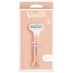 GILLETTE Venus Smooth Sensitive Holící strojek + Náhradní hlavice 2 ks