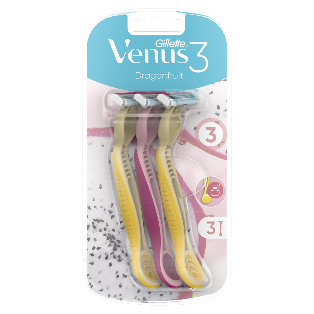 GILLETTE Venus3 Dragonfruit Pohotová holítka 3 kusy