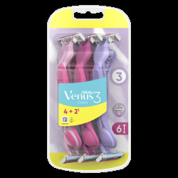 GILLETTE Venus3 Yellow Dámská pohotová holítka 6 kusů