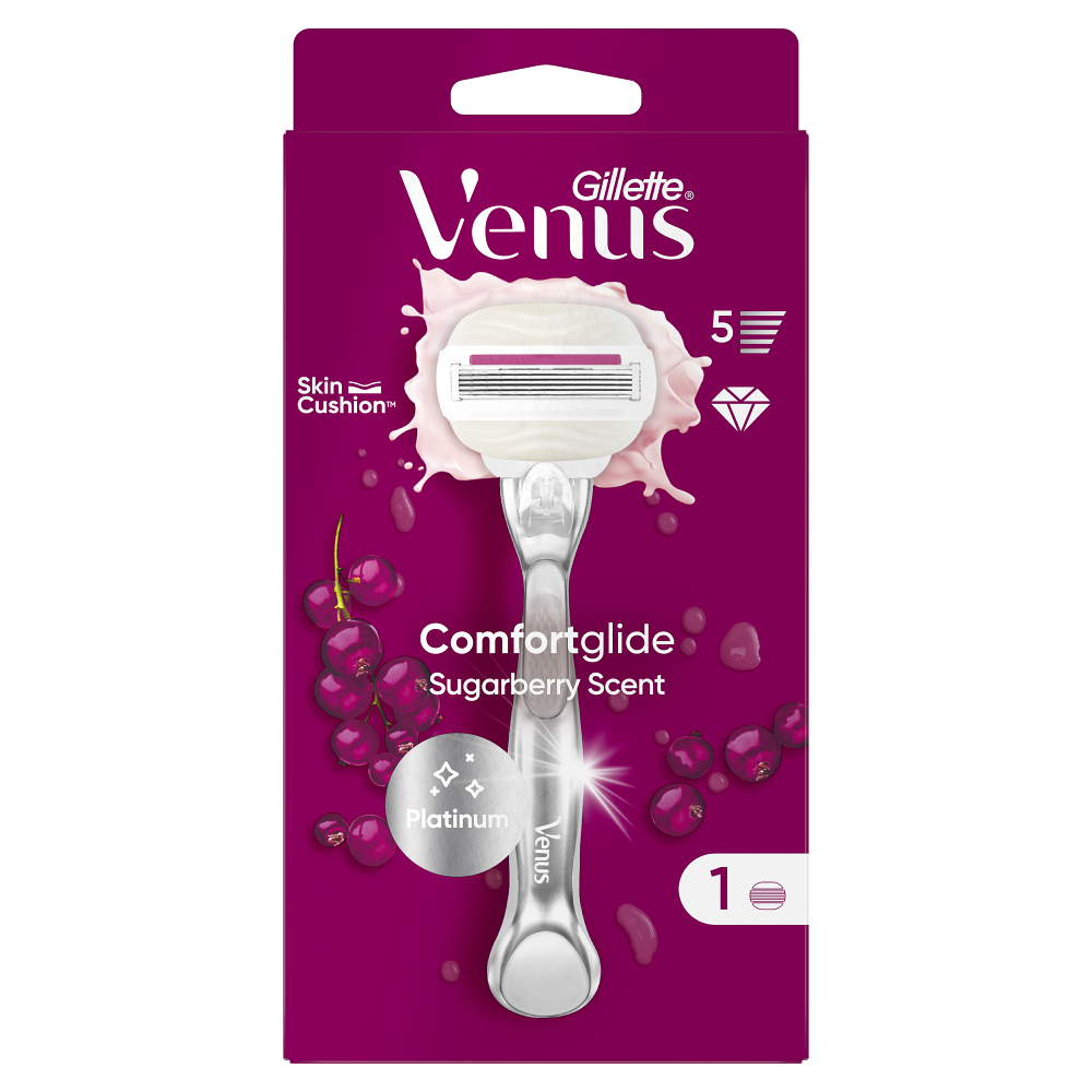 GILLETTE VenusComfortglide Sugarberry Strojek + Náhradní hlavice 1 kus