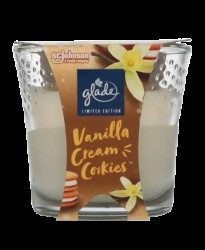 GLADE Vanilia Cream Cookies, Vonná svíčka 112 g