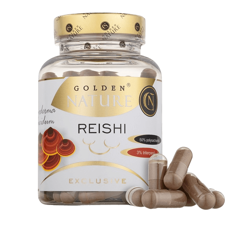 GOLDEN NATURE Exclusive Reishi 50% polysacharidů 100 kapslí