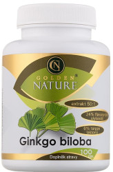 GOLDEN NATURE Ginkgo Biloba extrakt 50:1 60 mg 100 kapslí