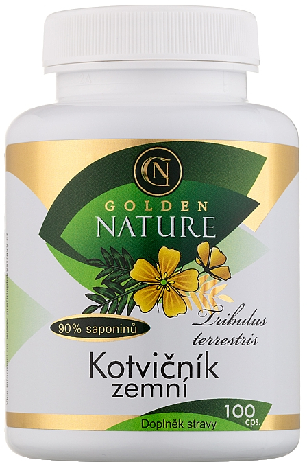 GOLDEN NATURE Kotvičník zemní 90 % saponinů 100 kapslí
