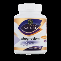 GOLDEN NATURE Malate (Hořčík) + Vitamin B6, 100 kapslí