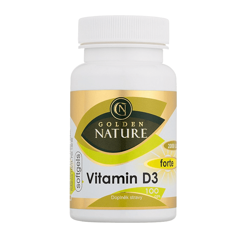 GOLDEN NATURE Vitamin D3 2000 I.U. 100 kapslí