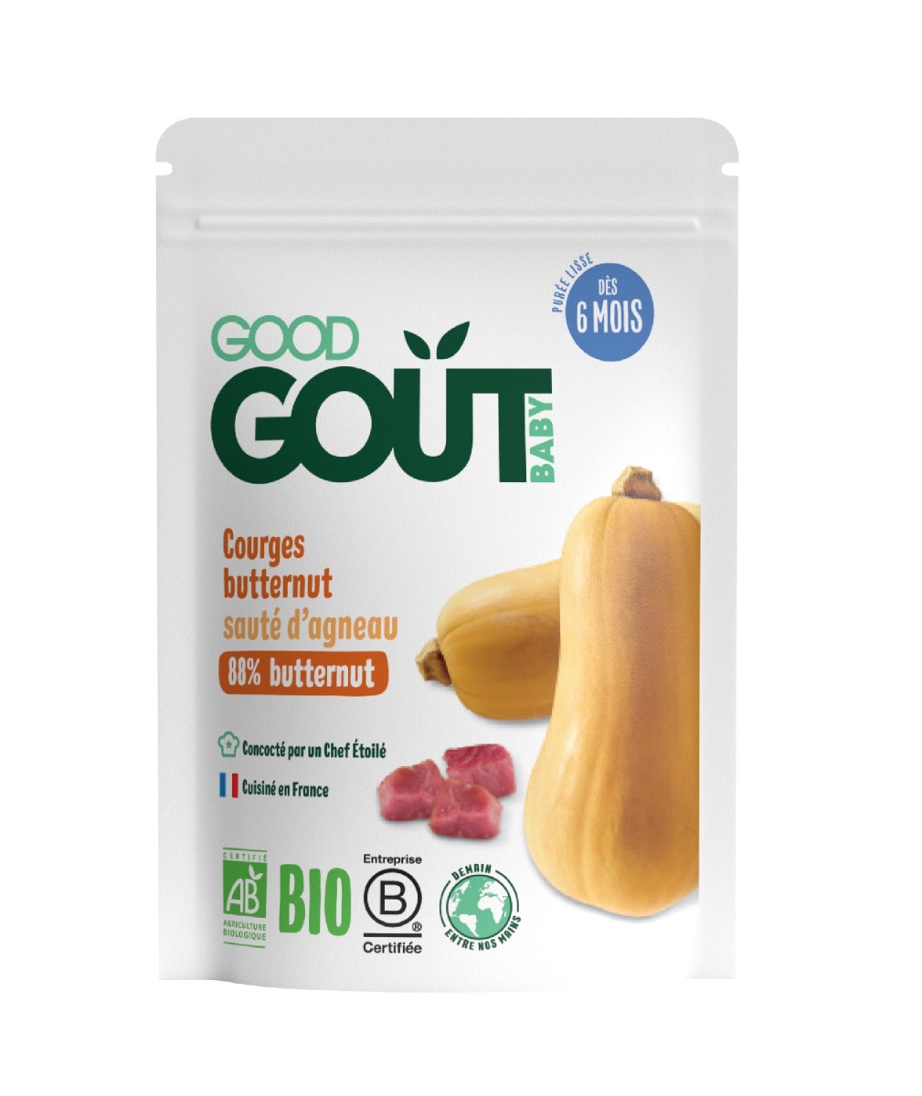 Good Gout BIO Máslová dýně s jehněčím masem 6m+ 190 g