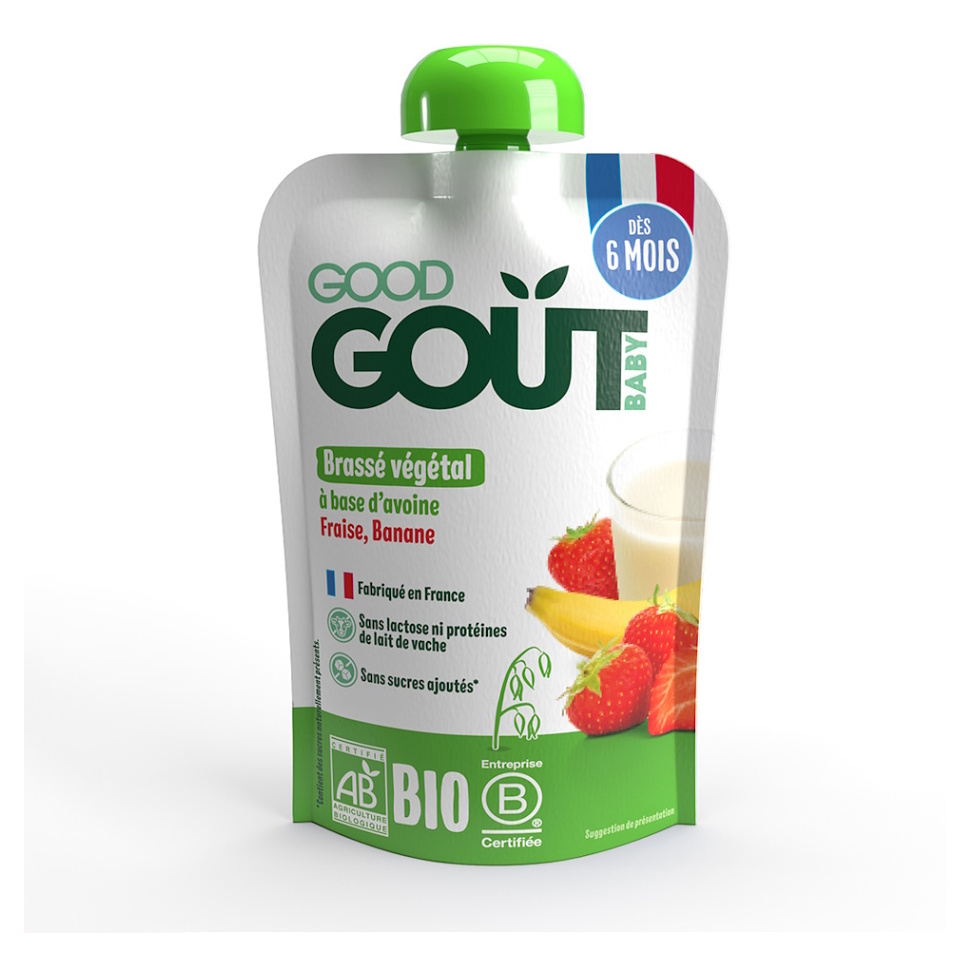 GOOD GOUT Ovesný dezert s jahodou a banánem 6m+ BIO 90 g