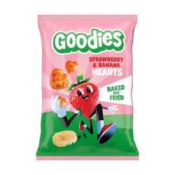 GOODIES Křupky srdíčka banán a jahoda 30 g