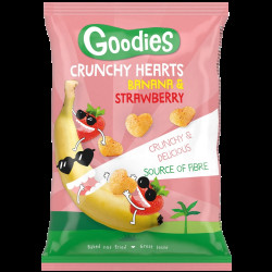 GOODIES Křupky srdíčka banán a jahoda 30 g