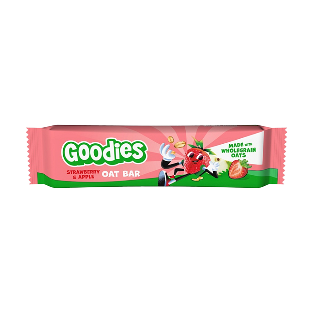 GOODIES Ovesná tyčinka jahody a jablko 23 g