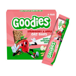 GOODIES Ovesné tyčinky jahody a jablko 6 x 23 g