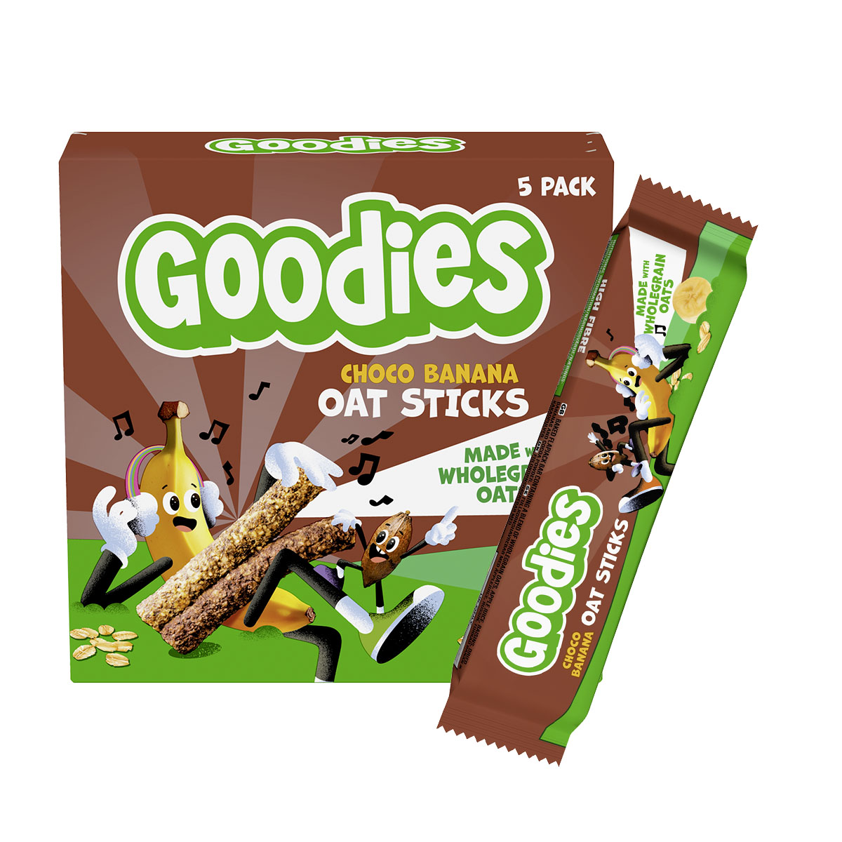 Goodies Ovesné tyčinky Kakao a banán 5x23 g